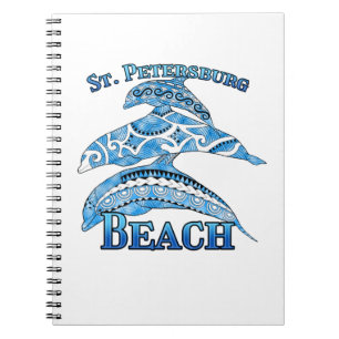 St. Petersburg Florida Vacation Tribal Dolphins Notebook