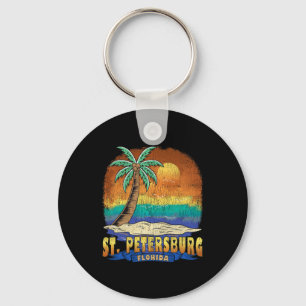 St. Petersburg Florida Vintage Distressed Souvenir Key Ring