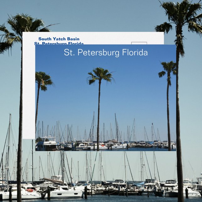 St Petersburg Florida Yatch Basin Photographic Postcard (Creator Uploaded)