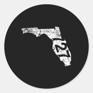 St. Petersburg Holiday Area Code 727 Classic Round Sticker