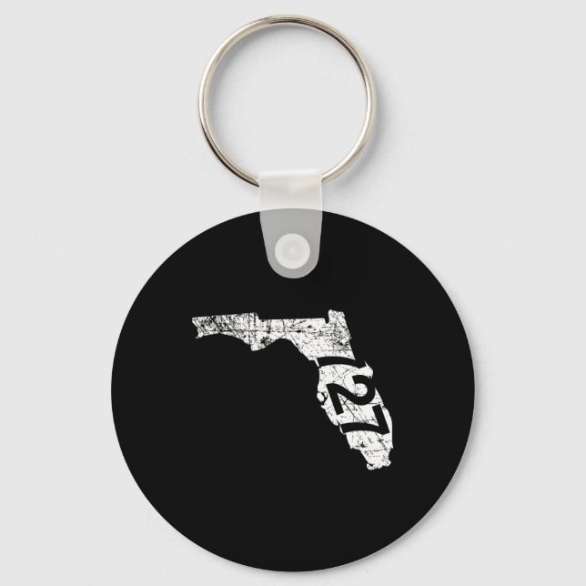 St. Petersburg Holiday Area Code 727  Key Ring (Front)