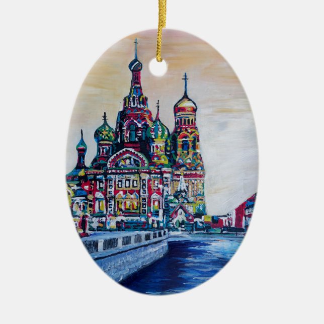 St Petersburg I Ceramic Tree Decoration (Front)