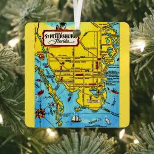 St. Petersburg Map Christmas Ornament