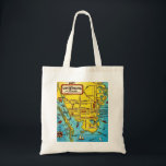 St. Petersburg Map Tote Bag<br><div class="desc">Retro, vintage, terrific old map postcard of St. Petersburg, Florida repurposed!</div>