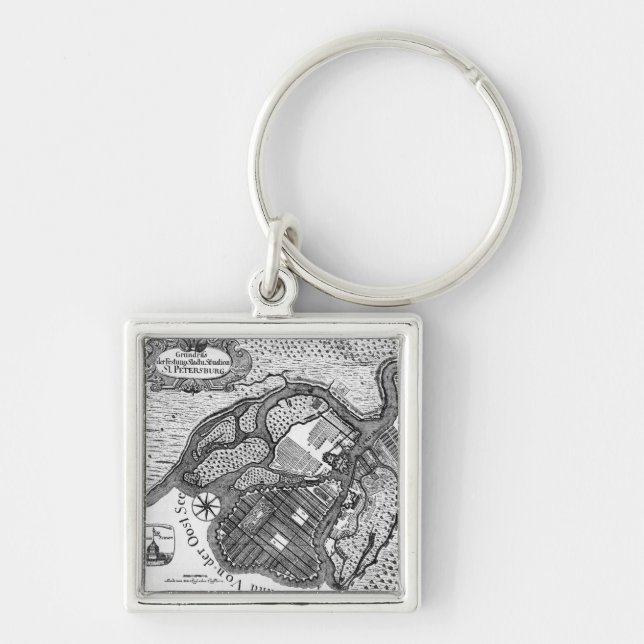 St Petersburg Plan Key Ring (Front)