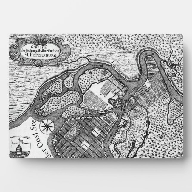 St Petersburg Plan Plaque (Front)