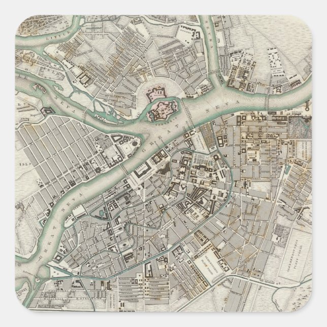 St Petersburg Square Sticker (Front)
