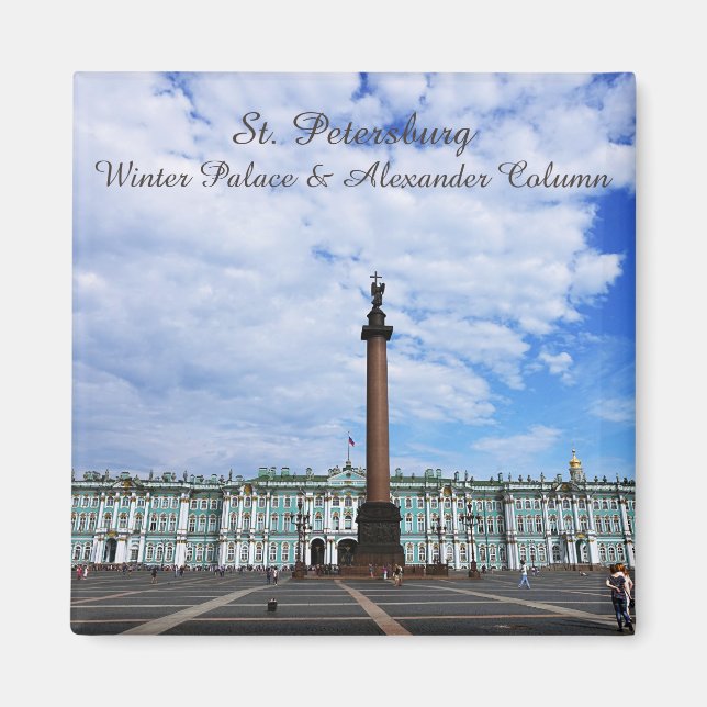 St. Petersburg, Winter Palace & Alexander Column Magnet (Front)