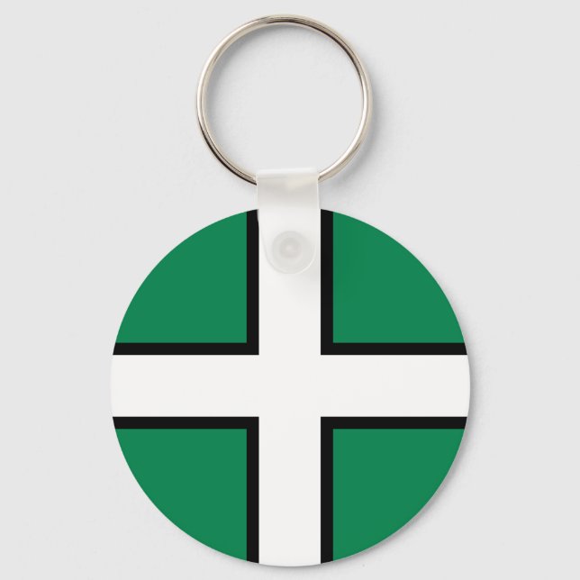 St. Petroc’s flag / Flag of Devon Keychain (Front)