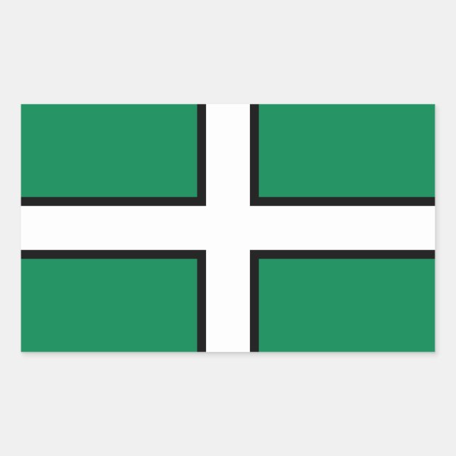 St. Petroc’s flag / Flag of Devon Rectangular Sticker (Front)