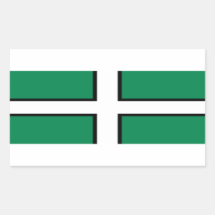 St. Petroc’s flag / Flag of Devon Rectangular Sticker