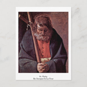 St. Philip By Georges De La Tour Postcard
