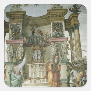 St. Philip Exorcising a Demon, c.1497-1500 Square Sticker