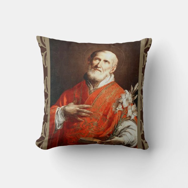 St. Philip Neri Lily Bible Cushion (Front)