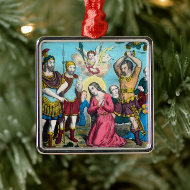 St. Philomena Being Beheaded Metal Tree Decoration (Tree)