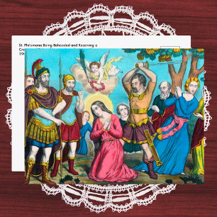 St. Philomena Being Beheaded Postcard