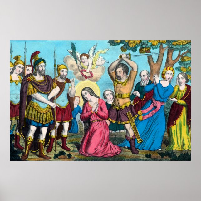 St. Philomena Being Beheaded Poster (Front)