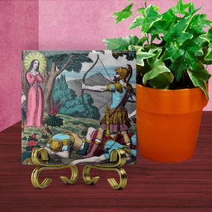 St. Philomena Being Shot with Arrows Tile