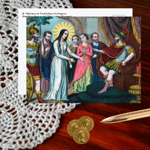 St. Philomena is Tried before Emperor Diocletian Postcard