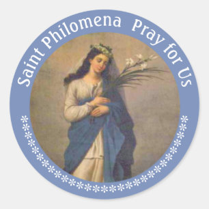 St. Philomena Palm Lilies FEAST AUGUST 10 Classic Round Sticker