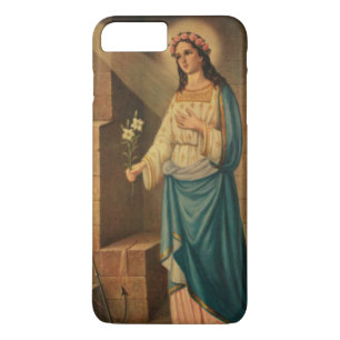 St. Philomena Pink Roses Lily Anchor iPhone 8 Plus/7 Plus Case