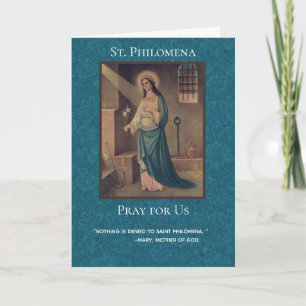 St. Philomena Powerful Novena Prayer Card