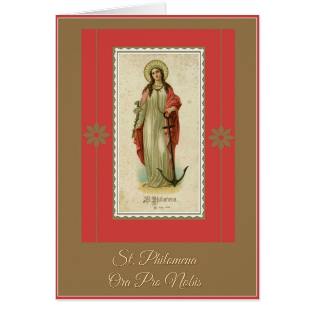St. Philomena Virgin and Martyr Prayer (Front)