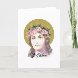St. Philomena Virgin Martyr Religious Prayer Card