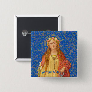 St. Philomena with Anchor (SNV 051) 15 Cm Square Badge