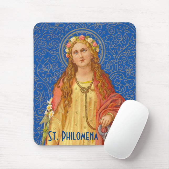 St. Philomena with Anchor (SNV 051) Mouse Mat (With Mouse)