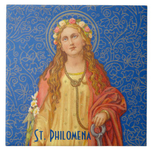 St. Philomena with Anchor (SNV 051) Tile