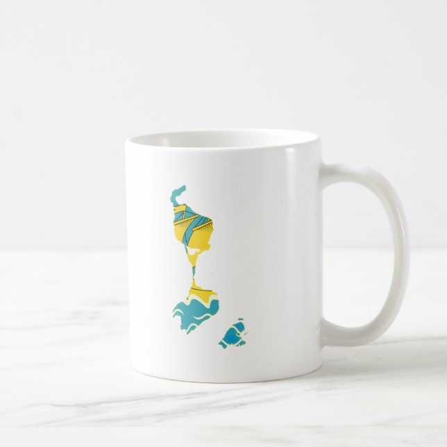 St. Pierre And Miquelon flag map Coffee Mug (Right)