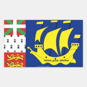 St Pierre Miquelon flag sticker