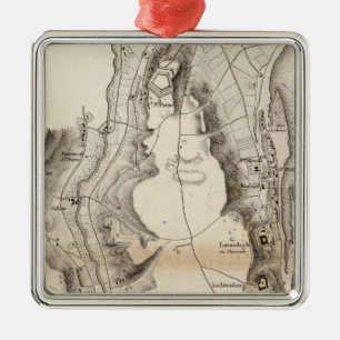 St Pierre Plateau Atlas Map Metal Tree Decoration
