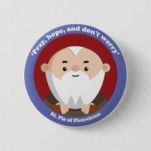 St Pio of Pietrelcina 6 Cm Round Badge