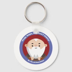 St Pio of Pietrelcina Key Ring