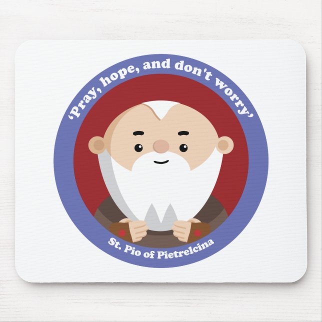 St Pio of Pietrelcina Mouse Mat (Front)
