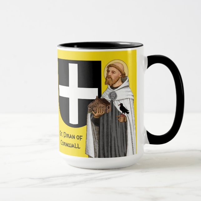 St. Piran of Cornwall (SAE 01) and His Shield Mug (Right)