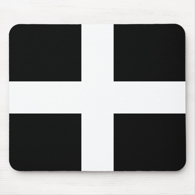 St. Piran’s flag / flag of Cornwall Mouse Mat (Front)