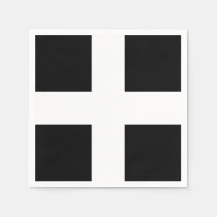 St. Piran’s flag / flag of Cornwall Napkin