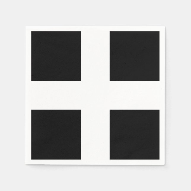 St. Piran’s flag / flag of Cornwall Napkin (Front)