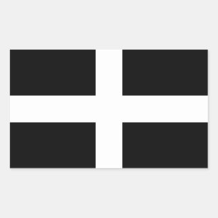 St. Piran’s flag / flag of Cornwall Rectangular Sticker