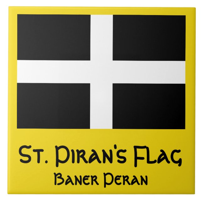 St. Piran's Flag Tile (Front)
