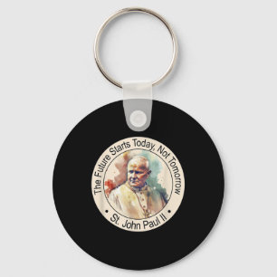 St Pope John Paul Ii Famous Catholic Saints Religi Key Ring