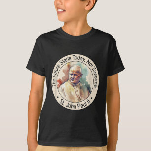St Pope John Paul Ii Famous Catholic Saints Religi T-Shirt