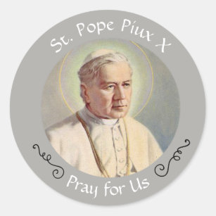 St. Pope Piux X Classic Round Sticker