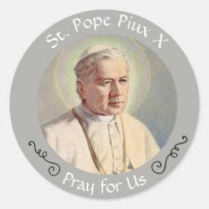 St. Pope Piux X Classic Round Sticker