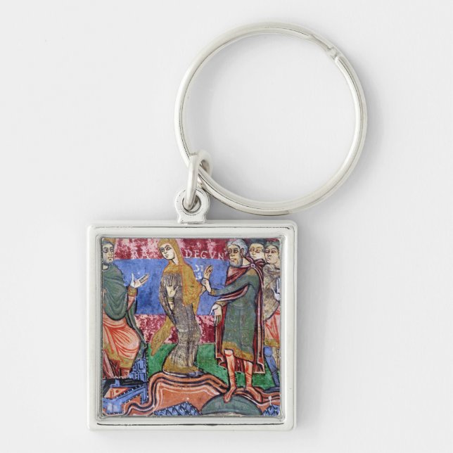 St. Radegund led before Clothar I Key Ring (Front)