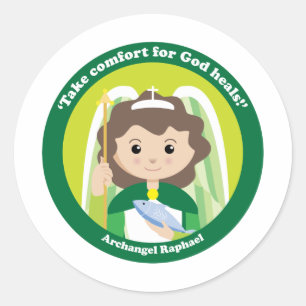 St. Raphael the Archangel Classic Round Sticker