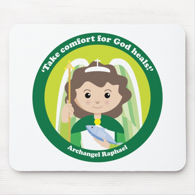 St. Raphael the Archangel Mouse Mat (Front)